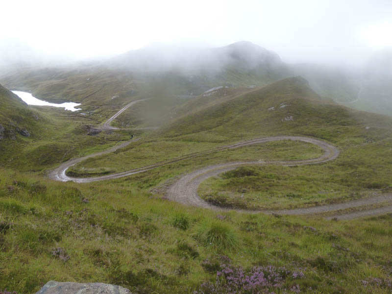 Hairpin bends. Loch na Caillich