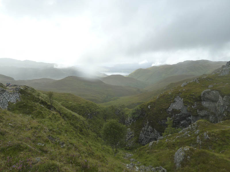 Cloud lifting to reveal Lochcarron