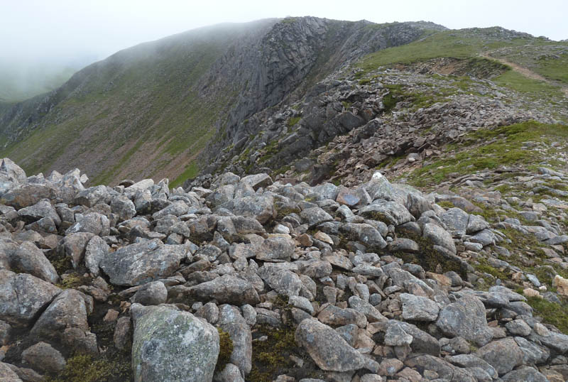 Approaching summit of Mullach nan Coirean