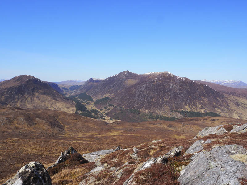 Meall na Faochaig, Gleann Meinich, Creag Ghlas, Meallan nan Uan, Creag Ruadh and Sgurr a' Mhuilinn