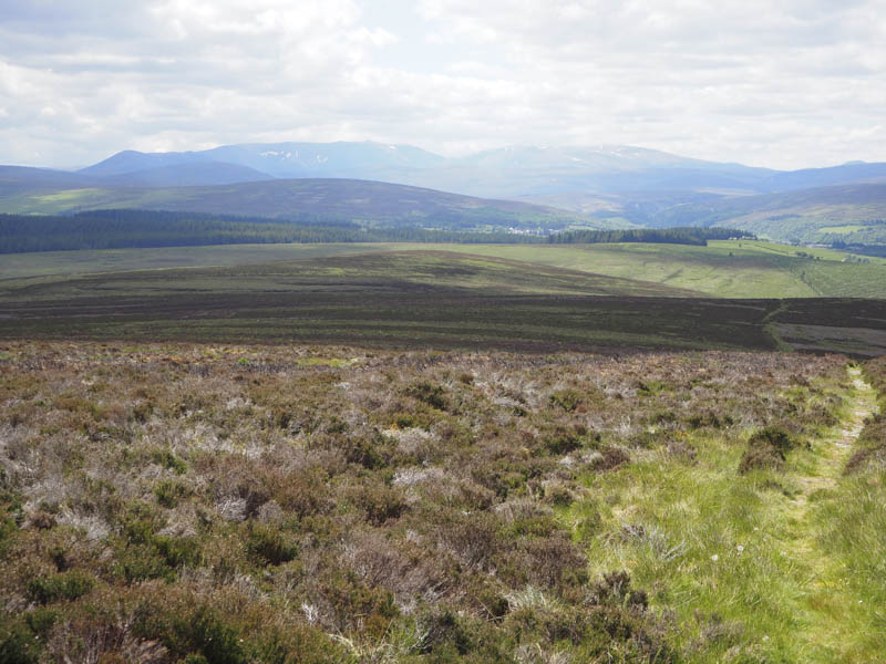 Tomintoul. Ben Avon and Beinn a' Bhuird beyond