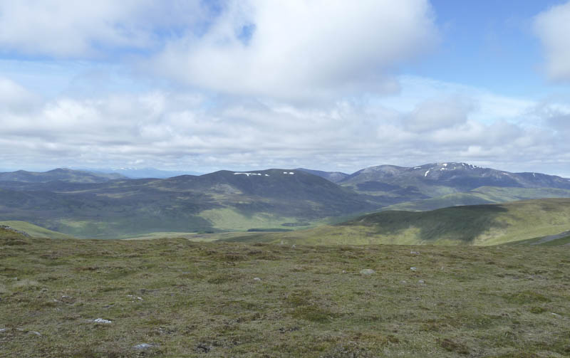 Ben Vuirich and Beinn a' Ghlo from Meall a' Choire Bhuidhe