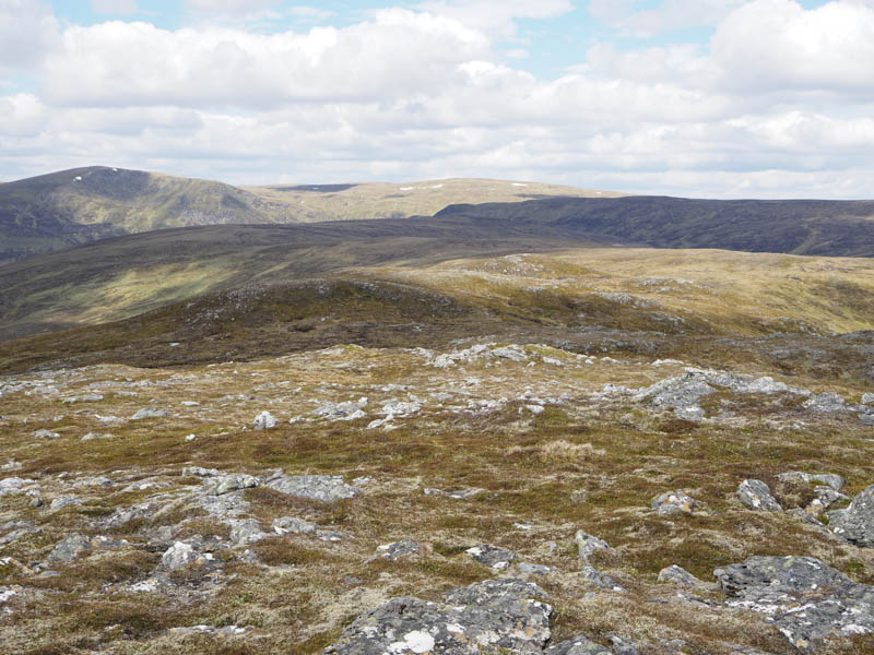 Carn Coire na h_Inghinn. Munros, A' Chailleach and Carn Sgulain beyond