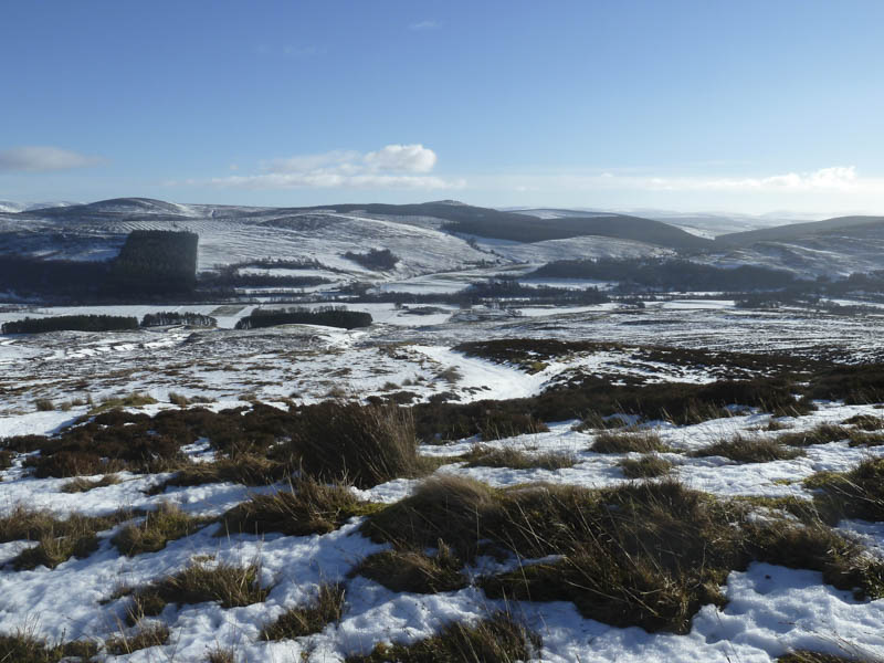 Ascent route and Strath Avon