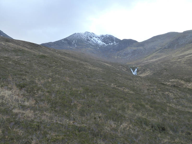 Garbh-bheinn and twin waterfalls of the Abhainn Ceann Loch Ainort