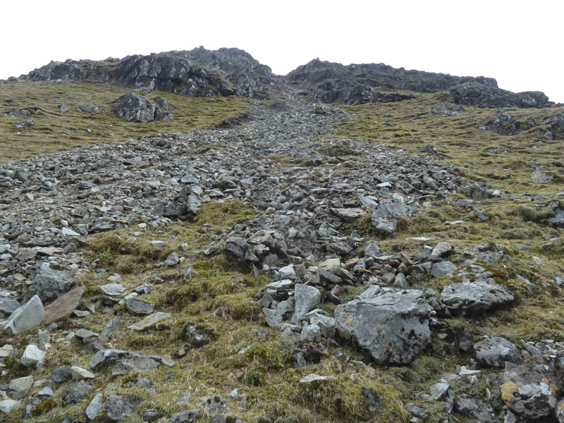 Scree and rock gully