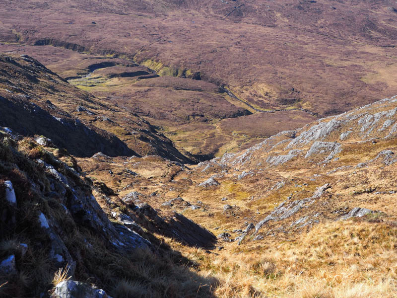 View back down gully