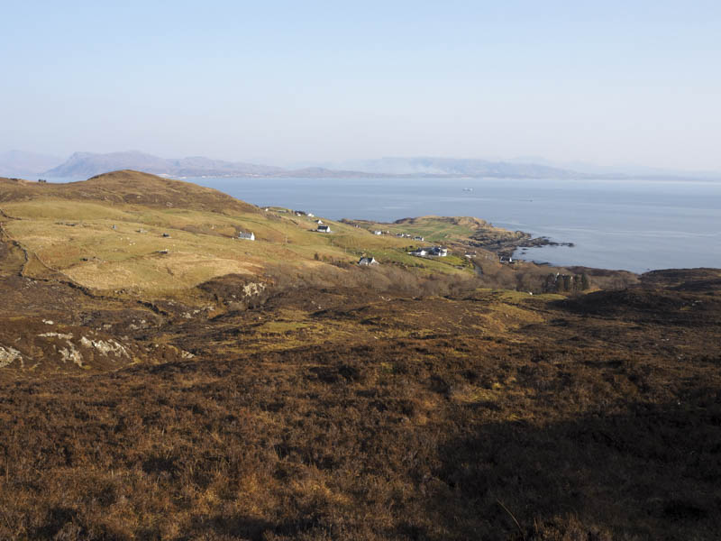 Ard of Sleat. Moorland fire on mainland at Morar