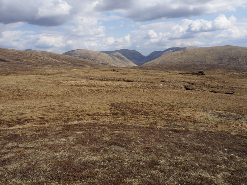 Munro, Sron a' Choire Ghairbh and Cam Bhealach in the distance
