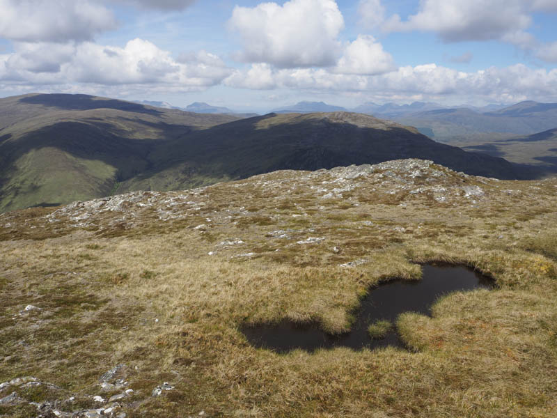 Creag Sgiathan. Slioch and Fisherfield Hills beyond