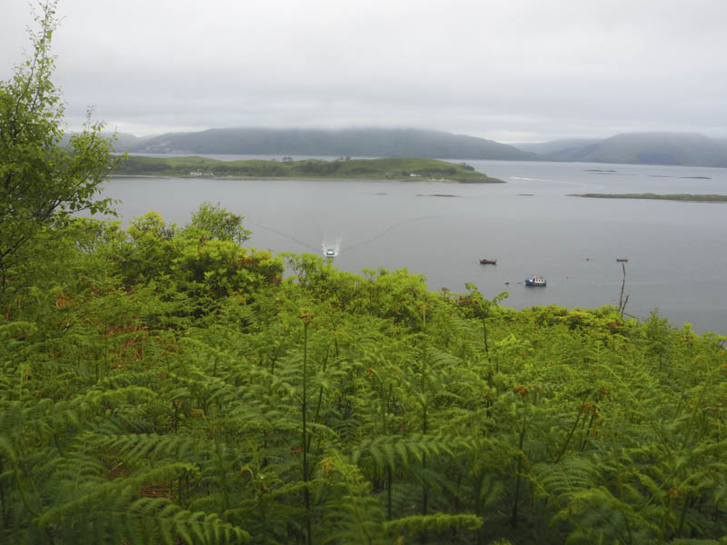 North end Isle of Lismore. Kingairloch beyond Loch Linnhe