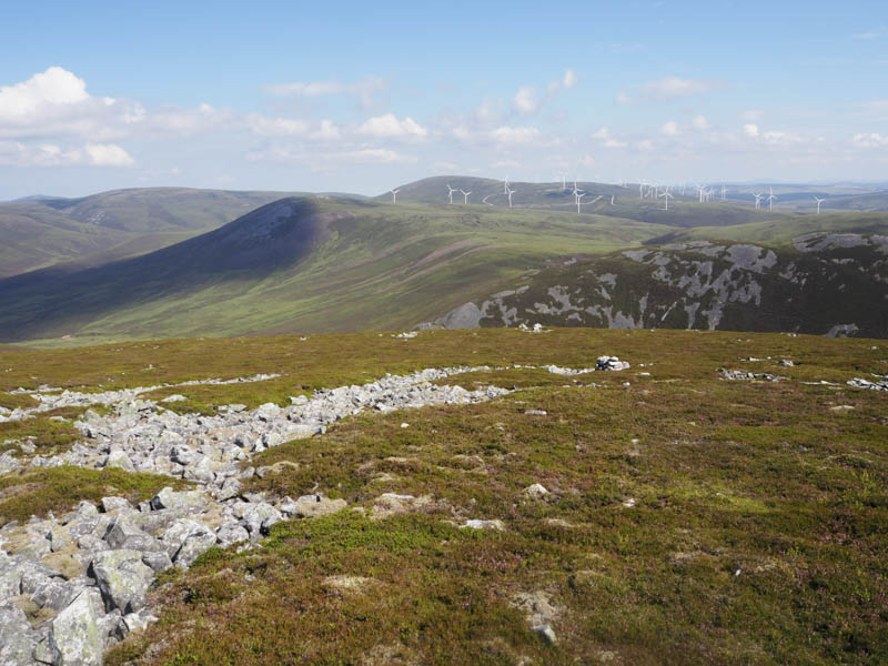 Carn na Bruar, Cook's Cairn, The Eachrach and Dorenell Wind Farm