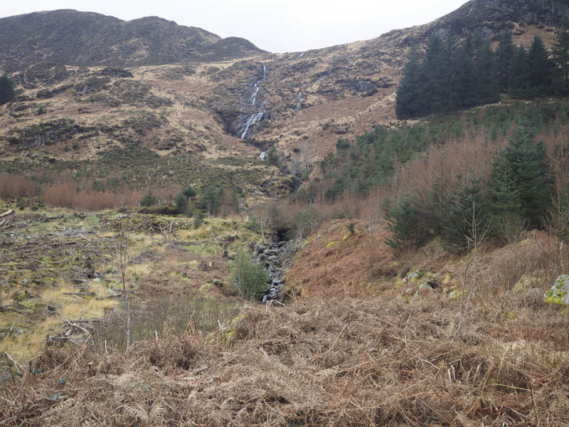 Sheil Burn and ascent route