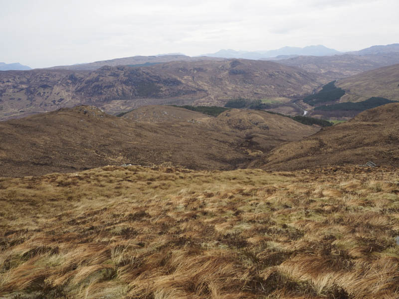 Route from Creag a' Chaisil. Glen Ling beyond