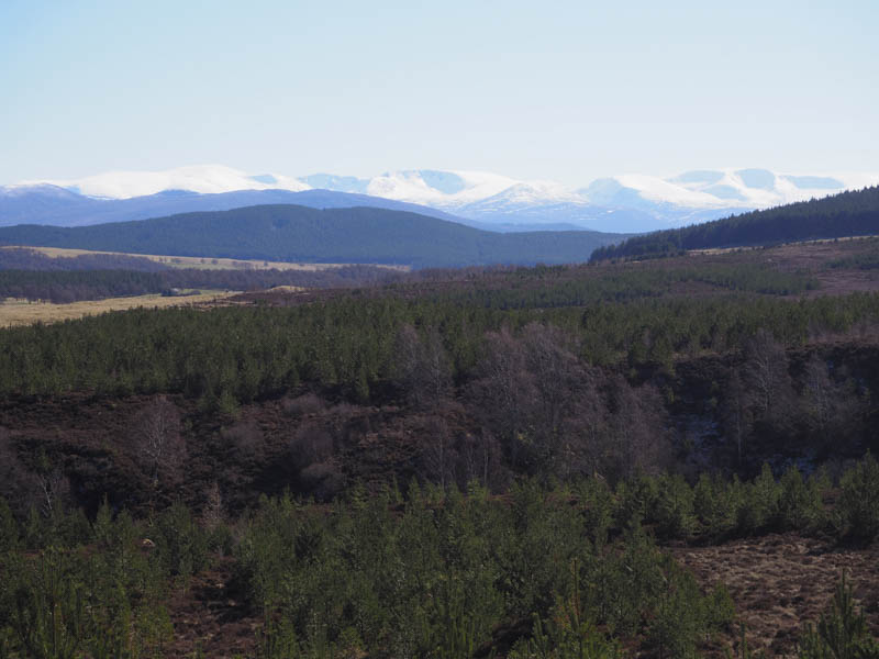 Snow capped Cairngorms zoomed