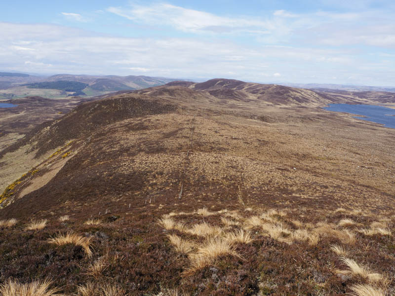 Along ridge to Aberscross Hill