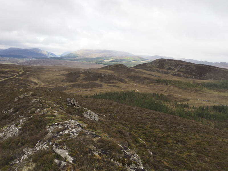 Towards Dalwhinnie and The Fara. Closer Meall Ruigh nam Brorag and its East Top