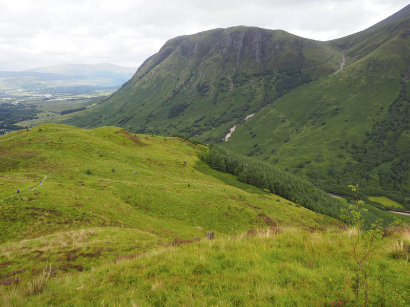 Meall an t-Suidhe. Shows tourist path to Ben Nevis and the Red Burn