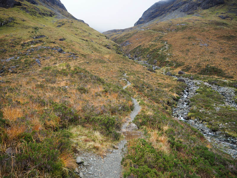 Path towards stream crossing and Coire Uaigneich