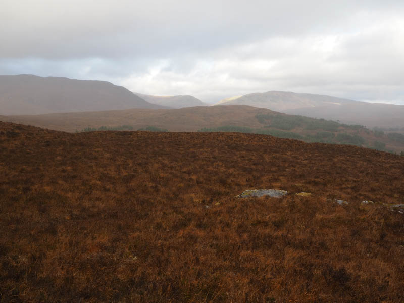 Meall Doire nan Caorach. Carn nam Feuaich and Meall Damh beyond