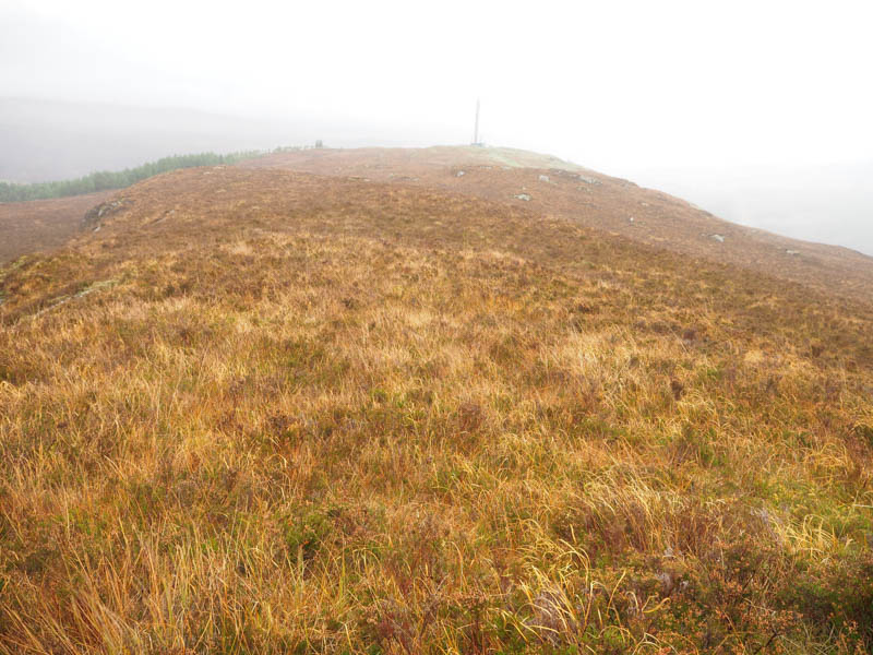 Route from coms tower and alternative summit Cnoc nan Ceann