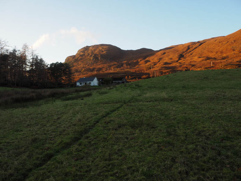 Sun setting on Creag Dharach