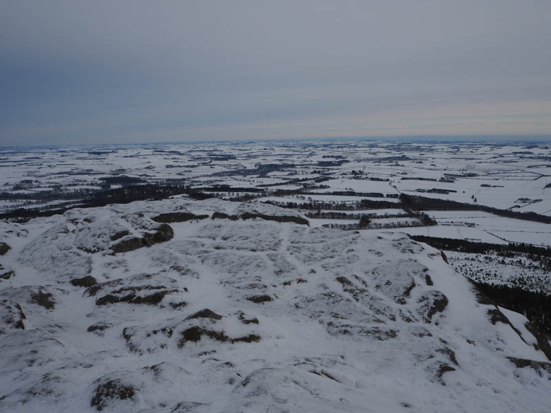 Snow covered farmland Garioch