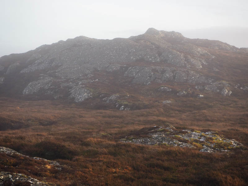 Summit Creag Dhubh Flichity through the mist