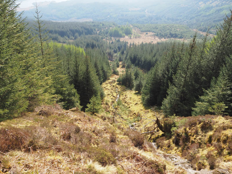 Looking back at ascent route