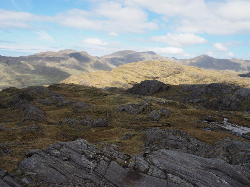 Creag nan Lochan. Sgurr Dhomhuill Mor, Rois-Bheinn and Sgurr na Ba Glaise beyond