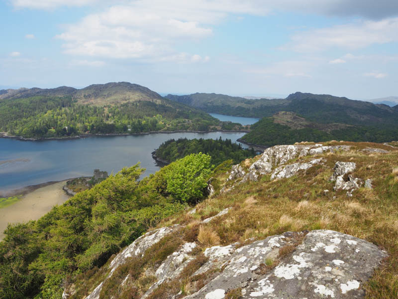 Tioram Castle, South Channel and Eilean Shona House