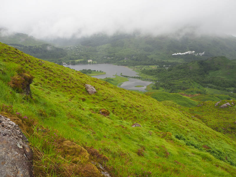 Loch Shiel and stream train heading to Mallaig