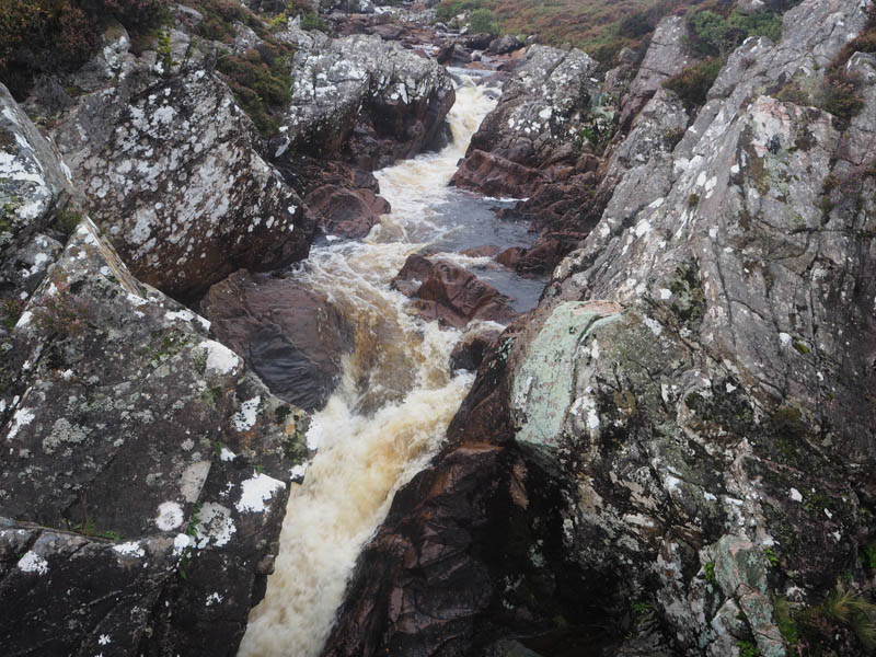 Grudie River looking west from footbridge