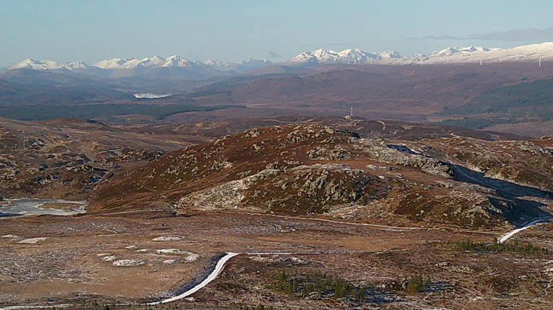 Glen Dessary and Cluanie Hills zoomed