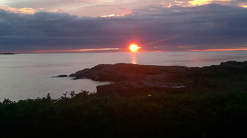Sun setting above the Western Isles