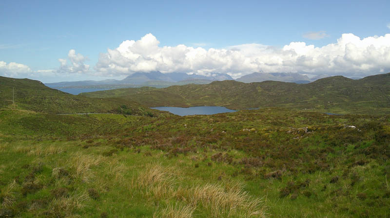 Loch Dhughaill. Cuillin Hills in distance