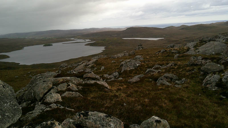 Loch a' Bhaid-luachraich, Meall Loch a' Bhaid-luachraich and Meall Clais Charnach