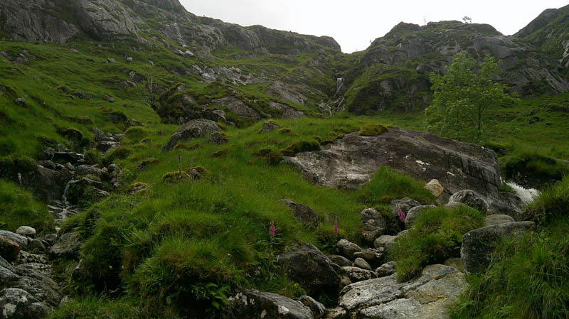 Route up side of the Allt Gleann an Obain Bhig