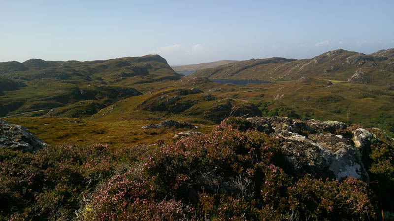Cnoc Tigh Adhamh and Loch Gobhloch. Handa Island beyond