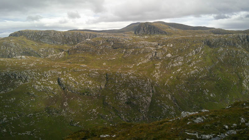 Stack of Glencoul. Beinn Leoid beyond